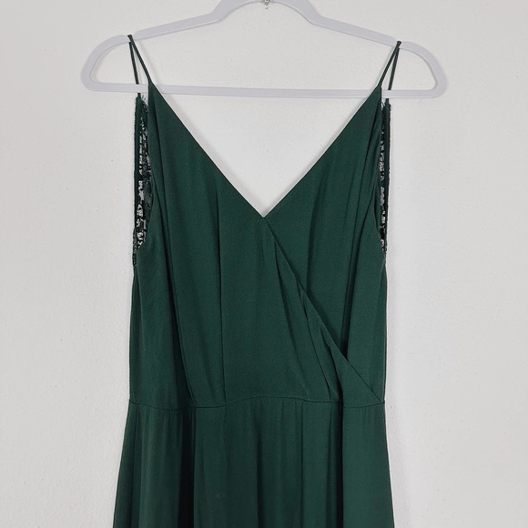 Samsoe & Samsoe Ginni Long Lace Back Dress in Darkest Spruce Size Small - Picture 6 of 10